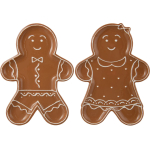 gingerbread cookie serveerbord s/2